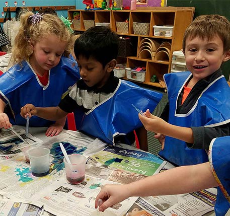 Children having fun with preschool activities in Dayton, OH.